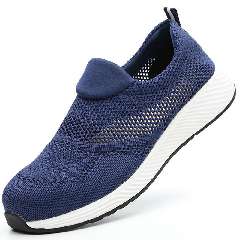 Модная летняя рабочая защитная обувь для мужчин, дышащая рабочая обувь со стальным носком, женские и мужские кроссовки, неразрушимые ботинки с защитой от проколов