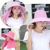 UV Protection Sun Visor Hat Wide Brim Fishing Cap New Neck Protection Cap  Women