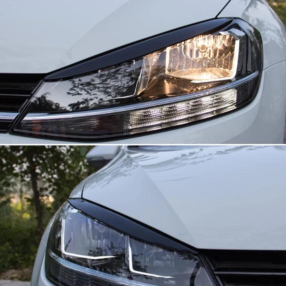 Для VW Golf 7 VII GTI GTD R MK7 2013-2017 Фары Брови Веки Наклейки Отделка Крышка Аксессуары Комплект кузова