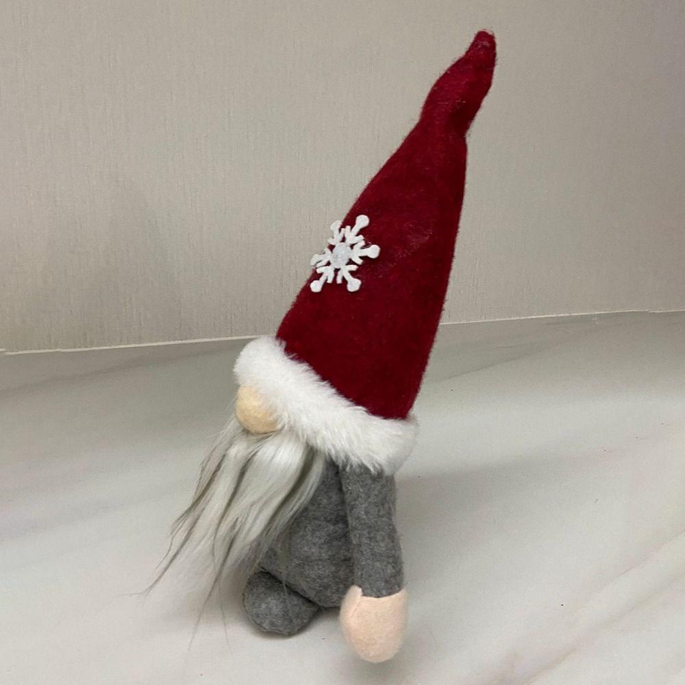Red Hat Christmas Plush Toys Ornaments Gnome Santa Claus Faceless Doll Dwarf Home