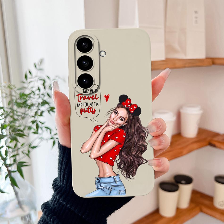 For Samsung S26 Ultra Phone Case For Galaxy S26 Plus Cute Astronaut Liquid Silicone Full Coverage Anti Drop Soft Durable Bumper