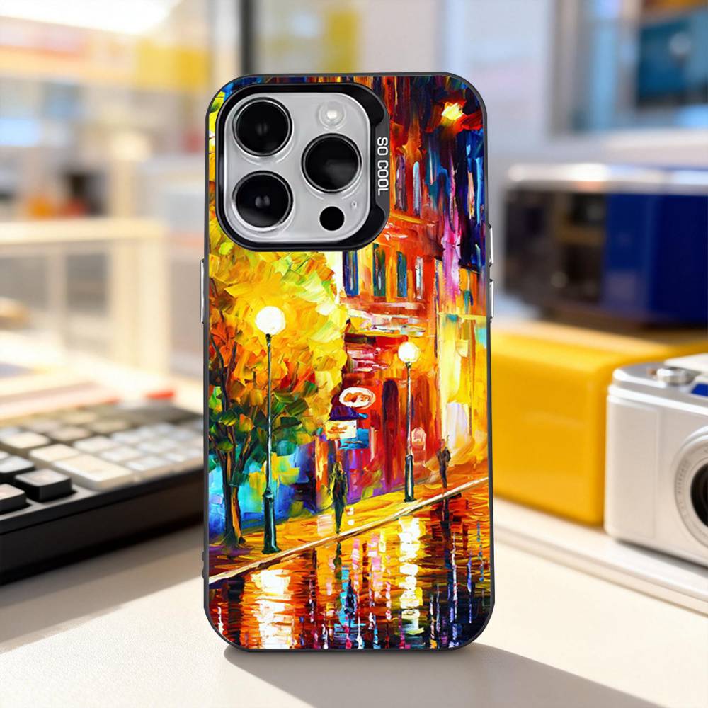 L-Leonid A-Afremov Painting Phone Case For iPhone 17,16,15,14,13,12,11,Pro,XS,Max,Plus,Mini,SE4,E Black Matte Shockproof Cover