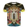 Bohemian Style Polyester T-shirt Men's 3D Stretch T-shirt Indian Design Couple Streetwear Fashion Apparel
