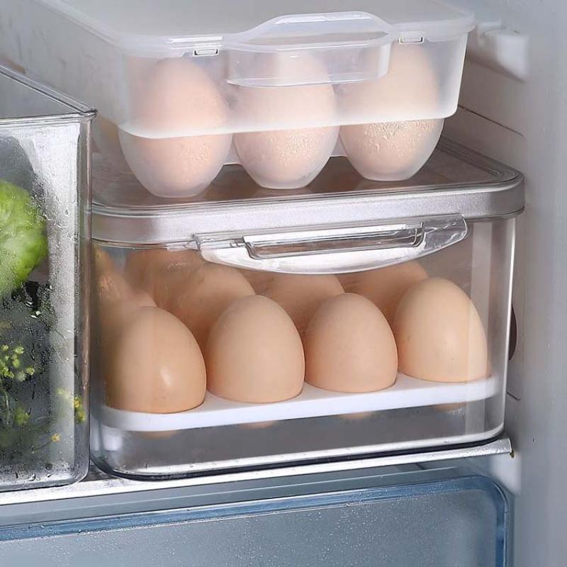 Большая вместимость прозрачных коробок для хранения продуктов питания, кухонный холодильник, органайзер для яиц, овощей, фруктов, влагостойкая герметичная коробка ECO