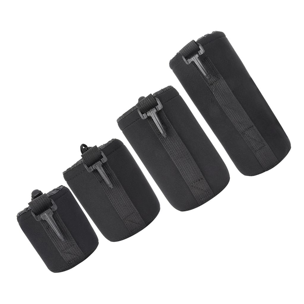 4PCS S M L XL Portable Neoprene Black Elastic Shock Absorption DSLR Camera Lens Cover Storage Bag