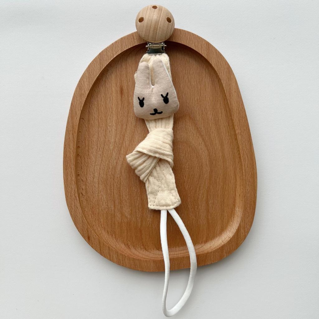 Милая мультяшная цепочка для пустышки для малыша, новорожденная хлопковая ткань, цепочка для пустышки с животным, держатель для соски-пустышки, экологически чистый материал