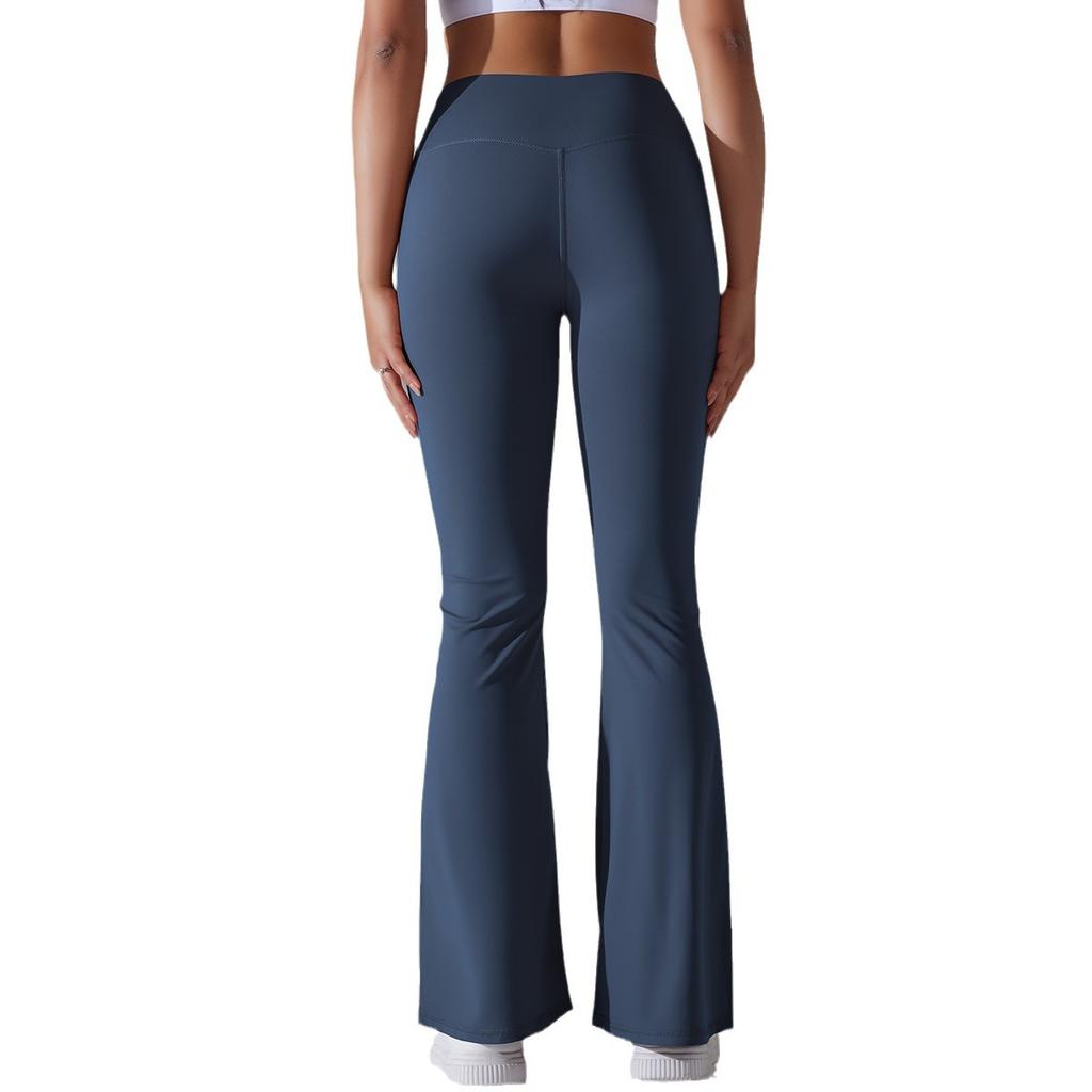 Classic Solid Color Flare Pants Yoga Pants Women Slimming Hip High Waist Elastic Training Wide Leg Fitness Pants Women