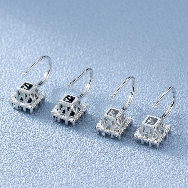 Ювелирные изделия из натурального обсидиана, серьги-гвоздики для женщин, квадратные ювелирные изделия из серебра 925 пробы, серьги Bizuteria Aros Mujer Oreja для девочек