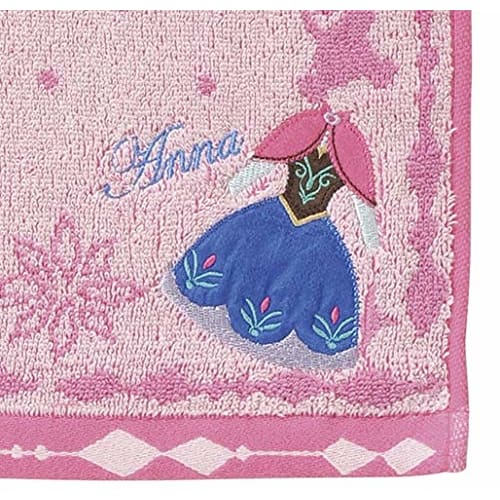 Marushin Disney Frozen Face Towel, 34 x 80cm, Snowcloak Dress Embroidery, 2005104000
