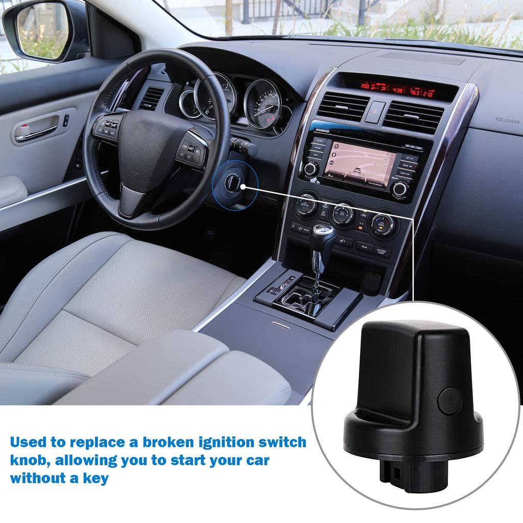 SHINEHOME Ручка ключа зажигания Переключатель поворота нажатием для 2007-2015 Mazda CX-9 2007-2011 Mazda CX-7