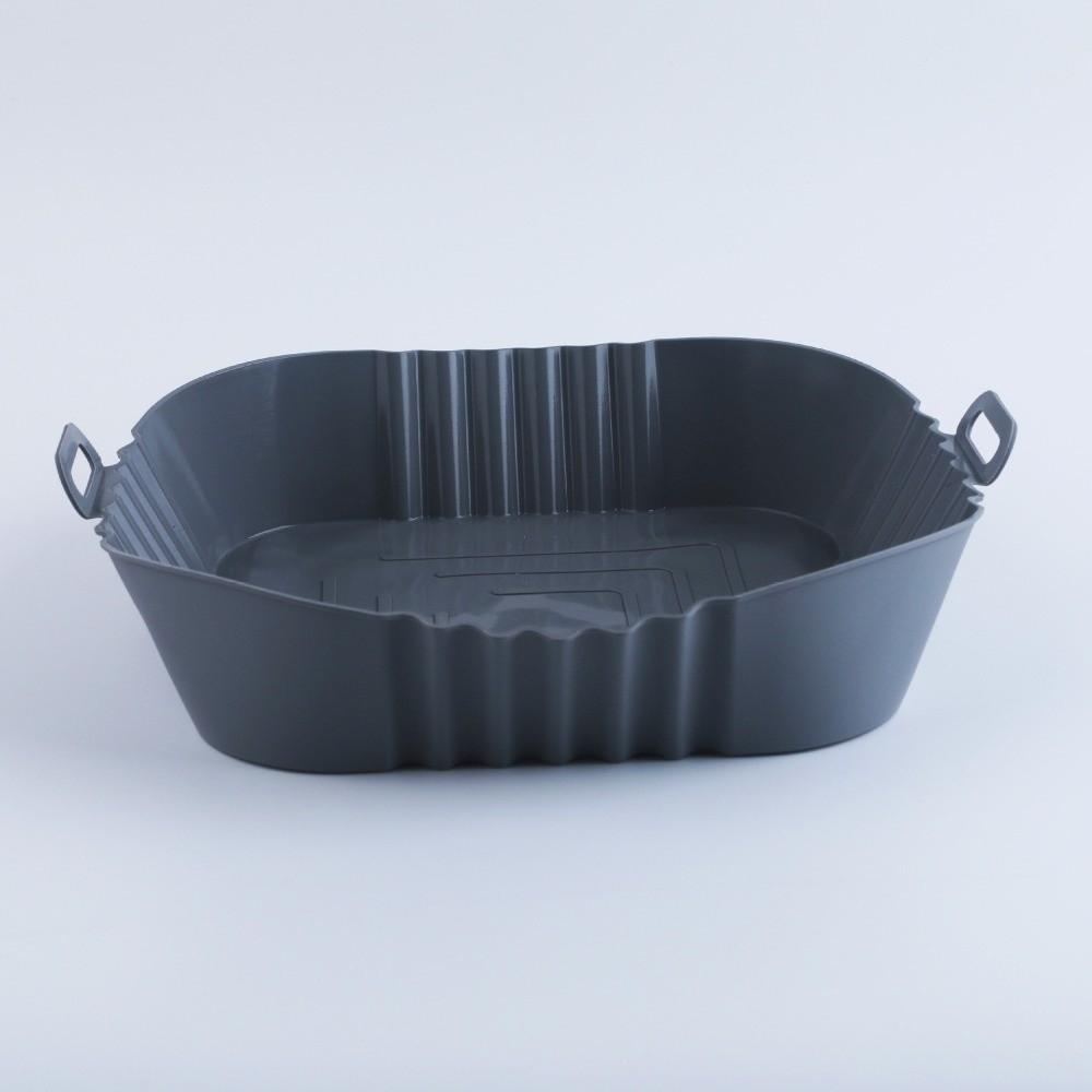 Reusable Silicone Air Fryer Liner Non-Stick 22cm Size Air Fryer Baking Tray Square Shape Air Fryer Basket Baking Accessory