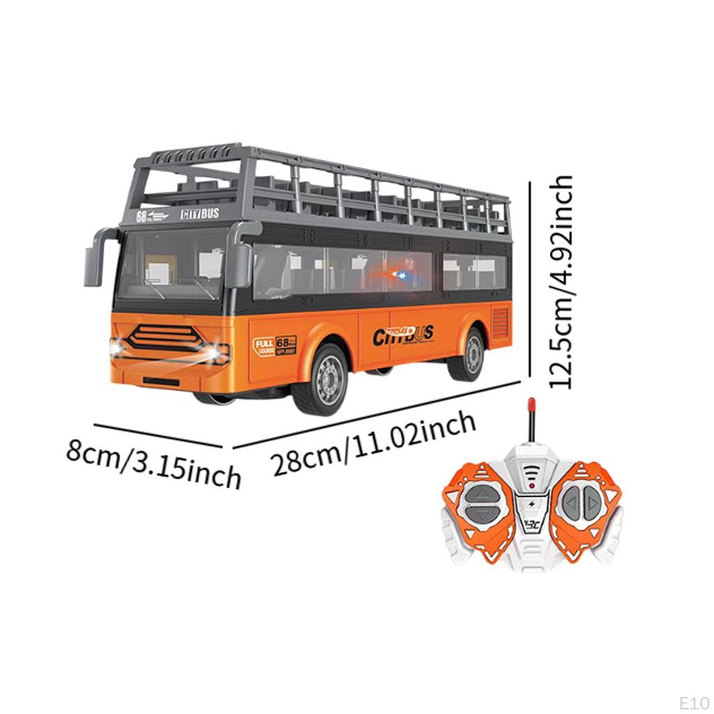 Городской автобус модель радиоуправляемая машина 1/30 4 канала классические радиоуправляемые транспортные средства детский подарок с огнями