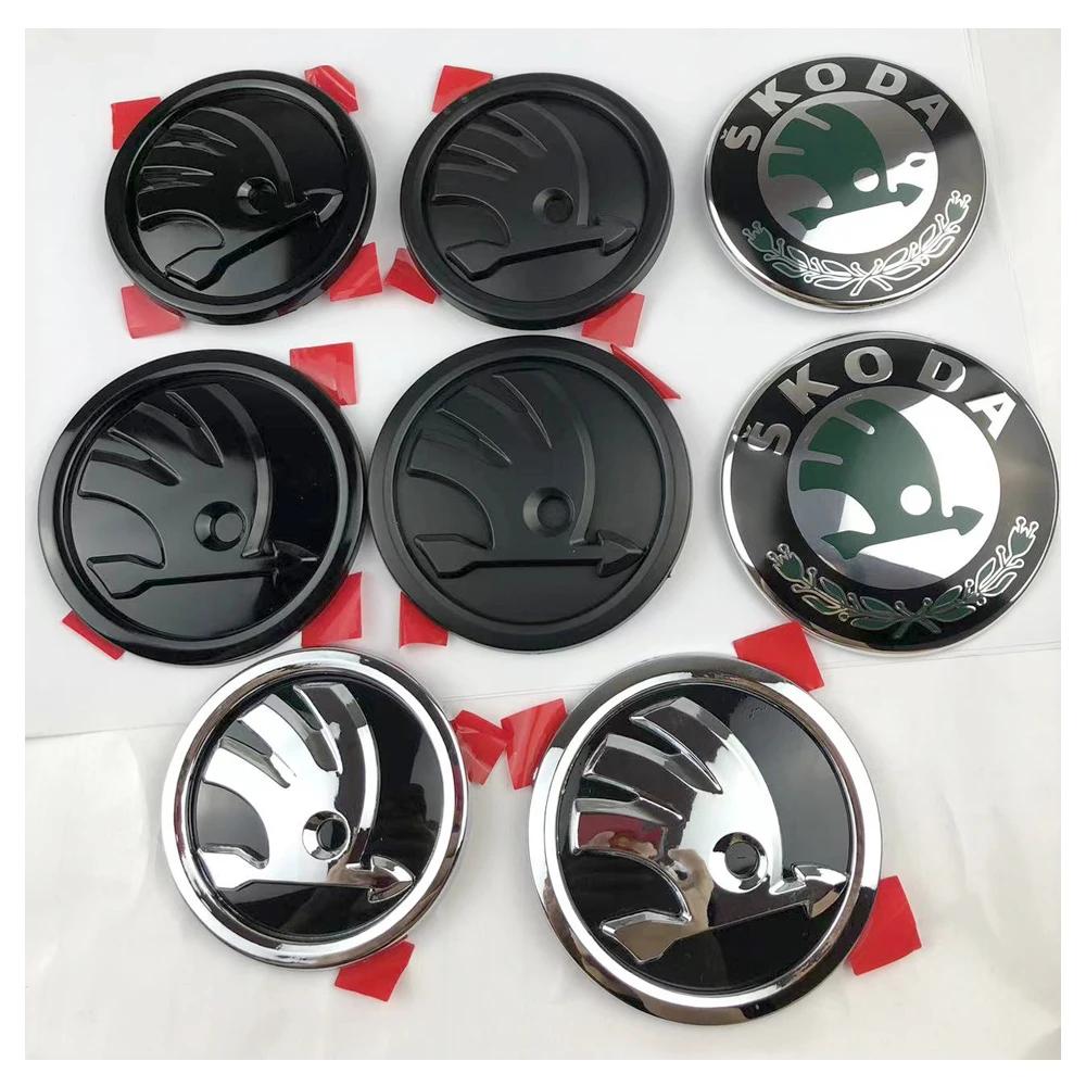 2025 Горячие 2 шт. 80 мм 90 мм Значок Для Skoda Fabia 1 2 Octavia a7 RS Superb Rapid Yeti Karoq Vision Автомобильный Передний Задний Багажник Крышка Багажника
