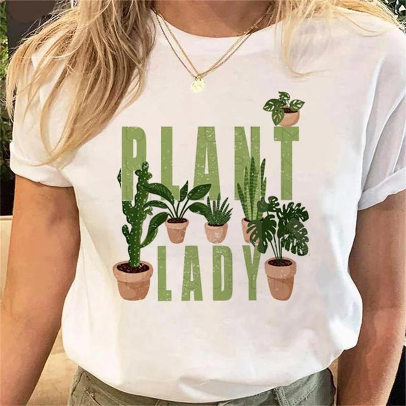 Simple And Funny Unisexs Plant Flower Tshirt Fashion Cartoon Happy Time Mom Cartoon Tshirt Pattern Top Letter Printed Tshirt