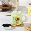 Мультяшная кружка, керамическая бытовая чашка для питьевой воды, симпатичная студенческая зеркальная кружка, пара утят, кружка большой емкости