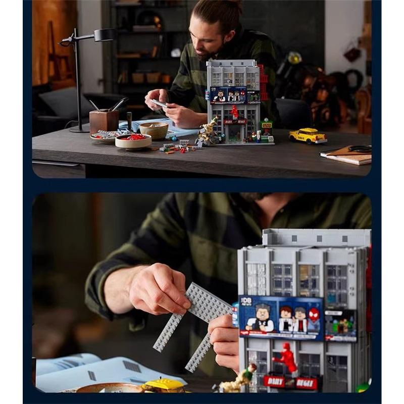Совместимо с LEGO 76178 Ежедневный Бюллетень Строительство Марвел Супергерой Человек-Паук Кубики