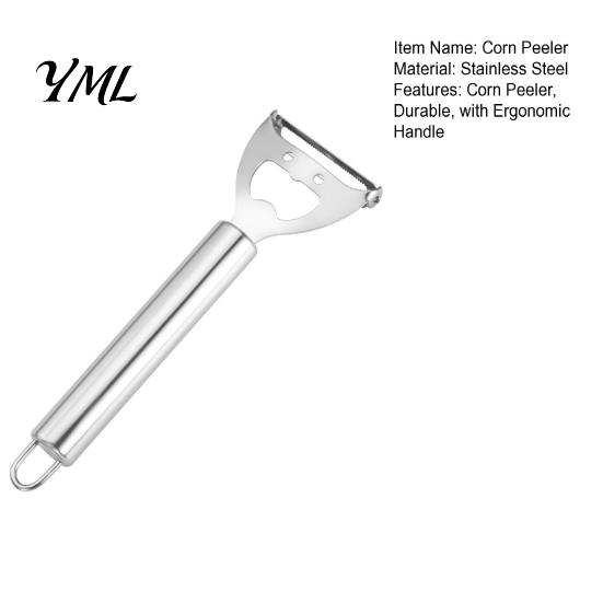 Corn Cob Peeler with Non-slip Handle, Stainless Steel Vegetable Stripper, Quick Kernel Removal Tool for Kitchen Restaurant Utensils