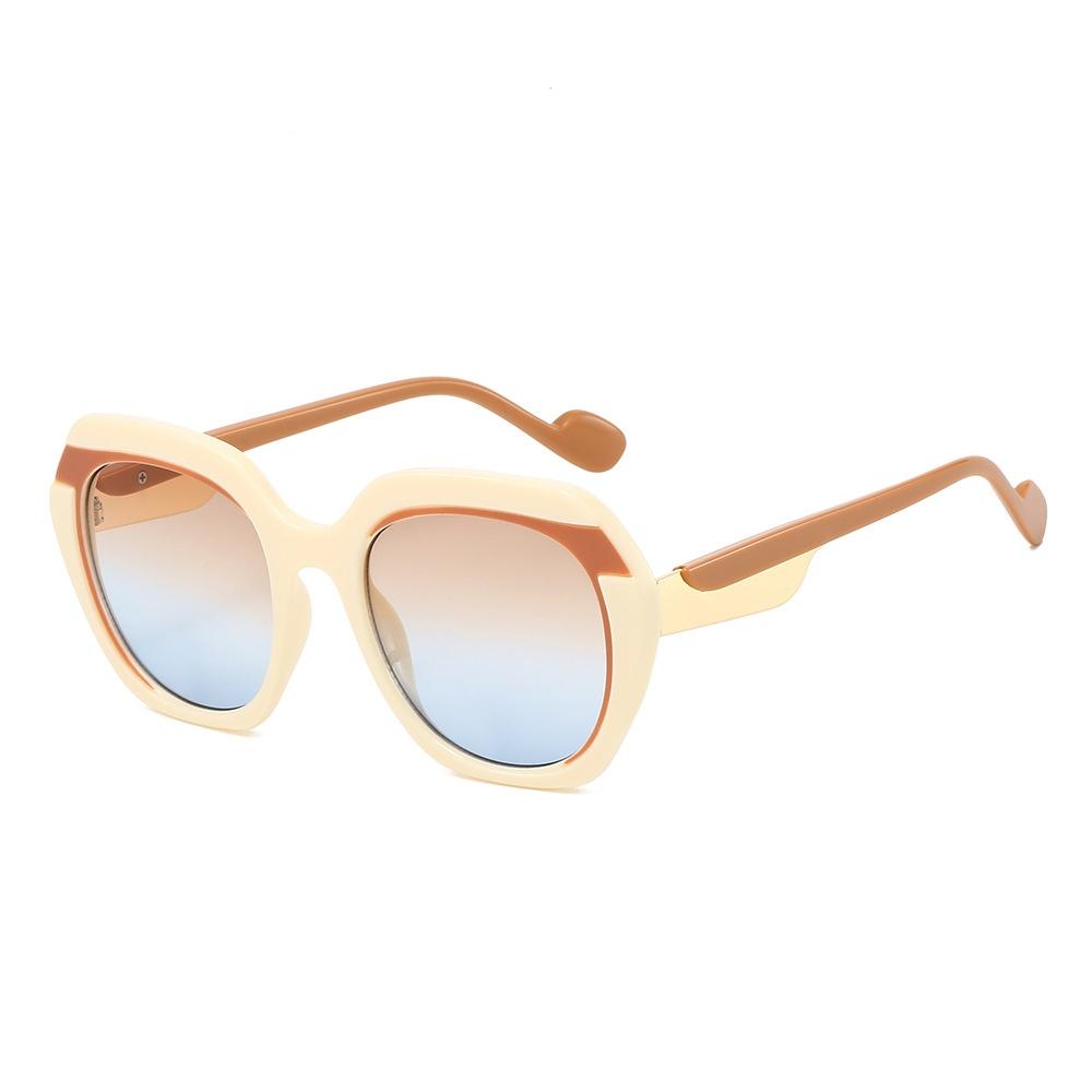 New Retro Leopard Gradient Oval Women Sunglasses Luxury Color Matching Frame Design Fashion Trend Men Sun Glasses UV400