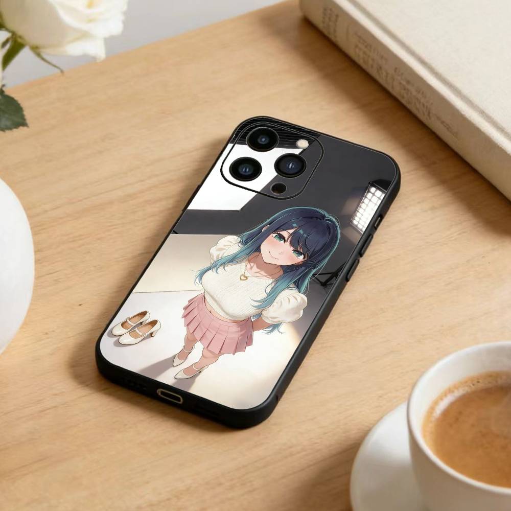 Чехол для телефона с аниме Oshi no Ko для iPhone 16, 15, 14, 13, 12, 17, Pro Max, Plus, силиконовый, черный