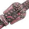 Skull Rhinestone Inlaid Belt High-End Pin Buckle Full Diamond Sequins Hip Hop Decoration Nightclub Belt Women