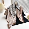 90 * 90cm New Twill Silk Simple Sun Protection Warm Large Square Scarf Shawl Headscarf For Women