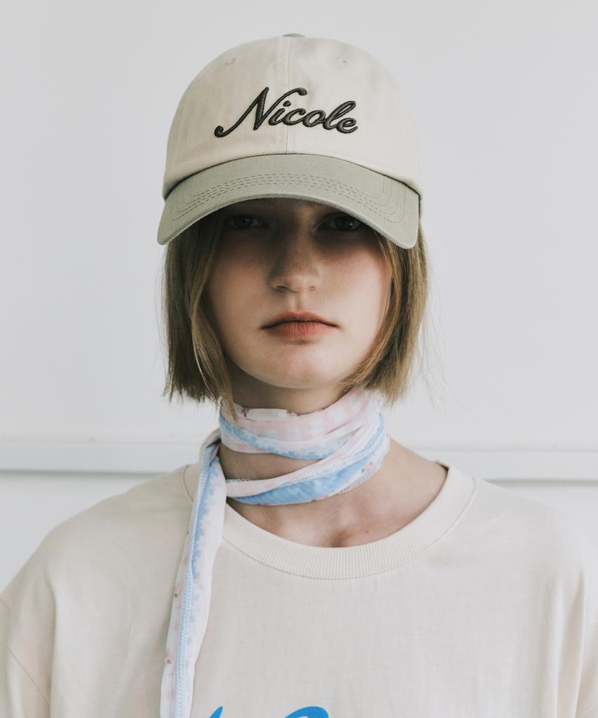 Кепка с надписью Nigaennikol Nicole_Бежевый Хаки