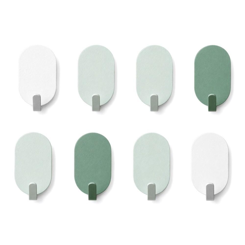 8 PCS Easy Install Adhesive Hook Iron Robe Hook Simple Coat Hook Home Supply
