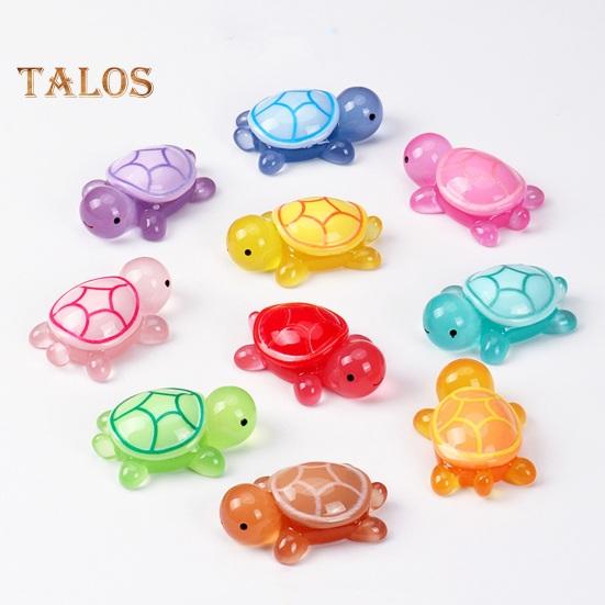 10/30 шт. красочная мини-фигурка черепахи, светящаяся в темноте, крошечное украшение в виде черепахи, миниатюрная статуэтка животного, настольное украшение, сувениры для вечеринки