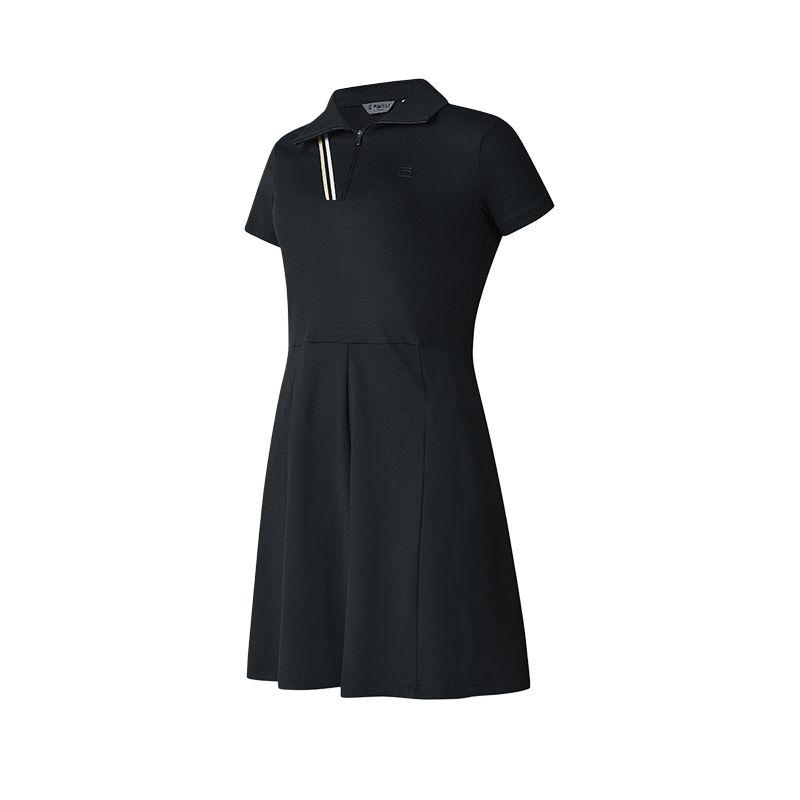 New FILA Golf Series Short Sleeved Dress Women's Pitch Black BK A11W525323F-BK