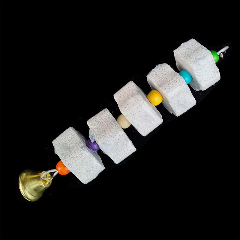 Home Pet Supplies Tearing Bird Chew Toy Hanging Block Chewing Mineral Parrot Grinding Stone