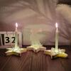Набор из 4 форм для подсвечников-звездочек Маленькие формы для свечей Силиконовая текстура для ручных украшений и любителей рукоделия