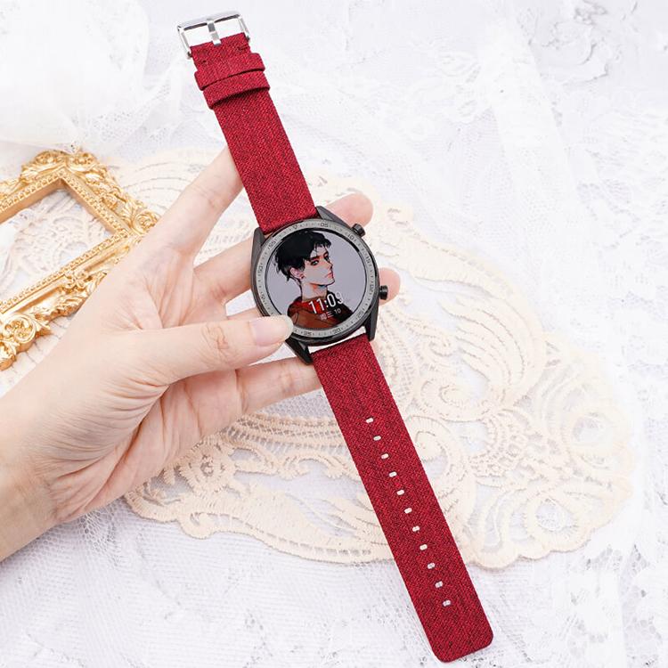 Stainless Steel Pin Buckle Nylon Woven Canvas Replacement Watch Band, Adjustable 12mm Wrist Strap