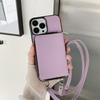 Кошелек на шнурке через плечо с молнией Чехол для телефона для IPhone 15 14 Plus 13 12 Mini 11 Pro XS Max X Держатель для карт С мягкой кожаной обложкой