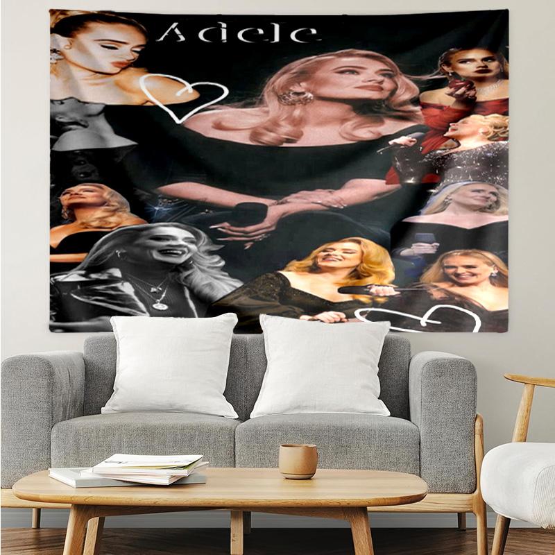 1PC A-dele's pop music K-pop music group Tapestry Accessories for Bedroom,Livingroom, dormitory Room Wall Decor Fan Birthday Gifts