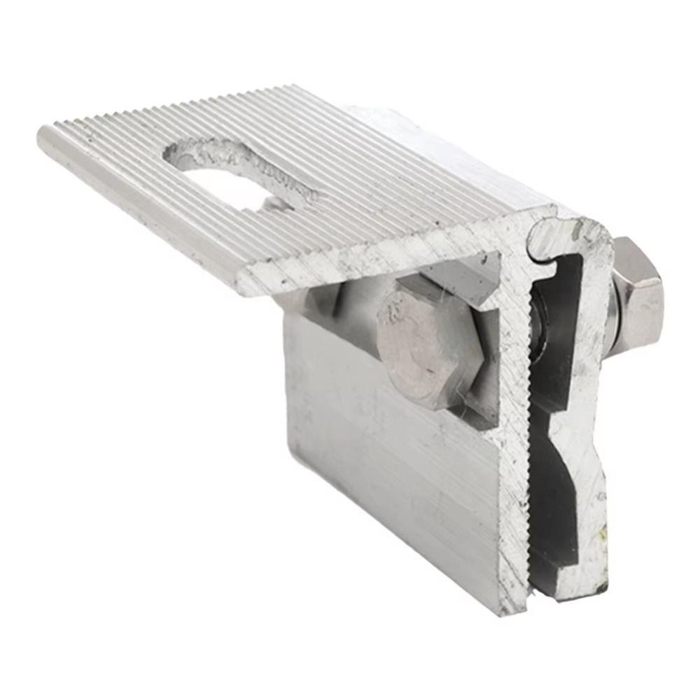 1Pcs Anodized Standing Seam Clamp Silver Photovoltaic Fixing Clip for Off Grid Solar Power System