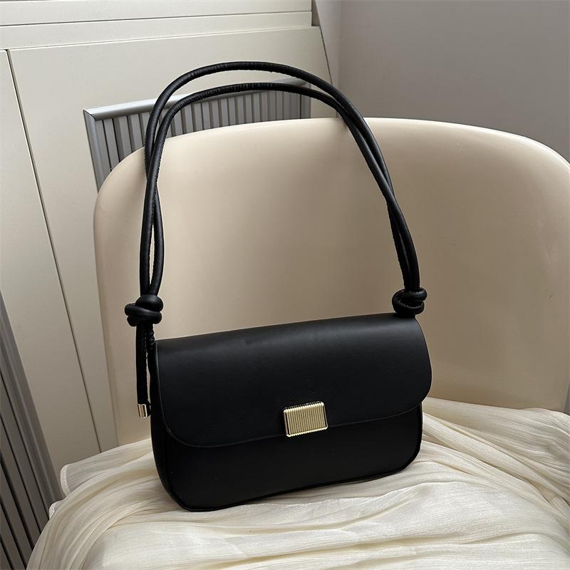 Простая женская сумка 2024 года, китайский Новый год, новый однотонный трендовый корейский вариант, сумка под мышкой, сумка через плечо, маленькая квадратная сумка, сумка из тофу