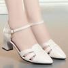 Fashion Sweet Beige High Quality Buckle Strap High Quality Pumps Women Casual Black Comfort Office Work Shoes Ab512