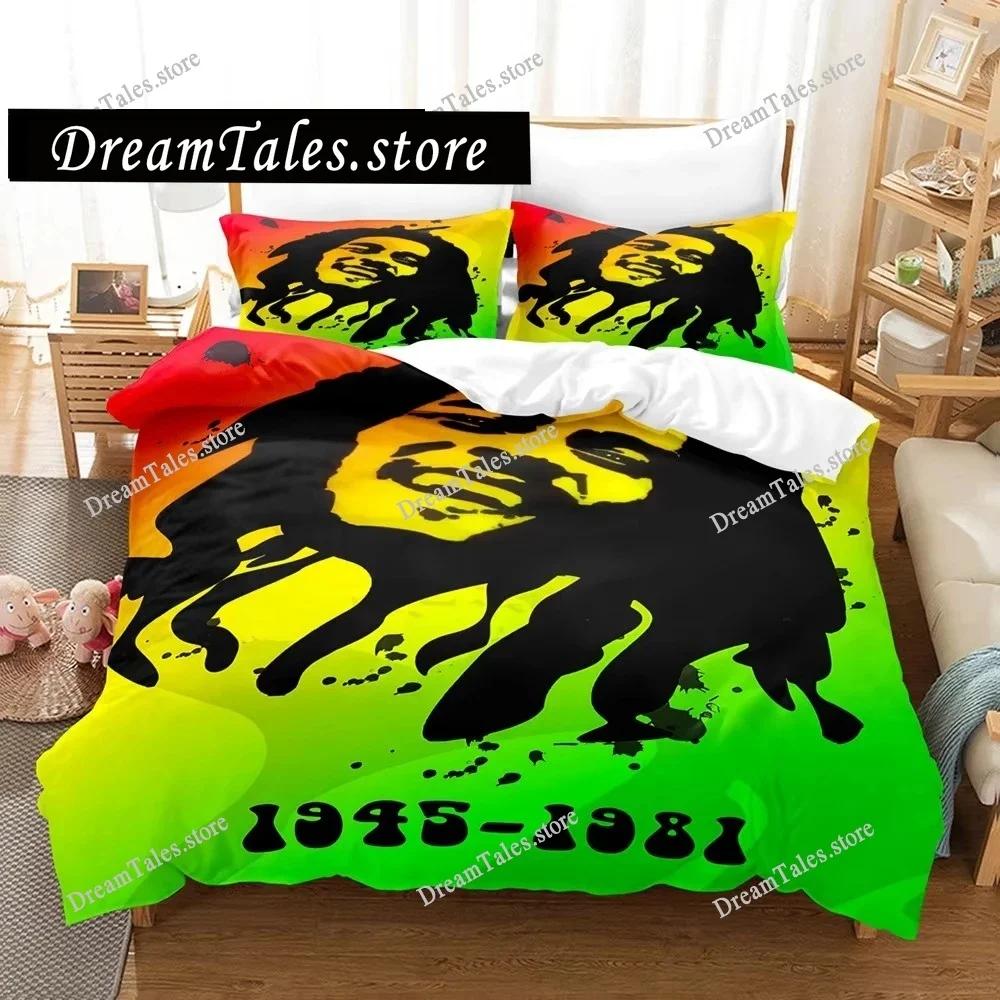Постельное белье Bob Marley Комплект Пододеяльник Наволочка 100% Полиэстер 3D Домашний Текстиль