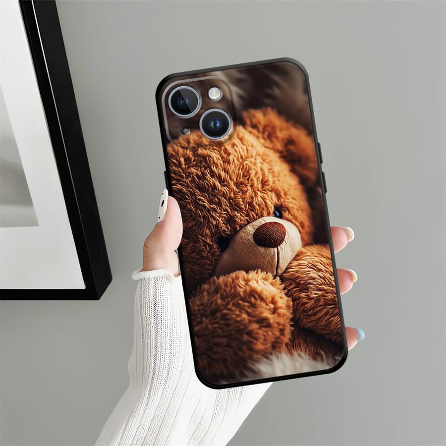 Чехол для телефона Funda для Apple iPhone 17 Pro Max Air 16 XR XS MAX 12 14 11 15 Pro 7 8 13 Простой мишка