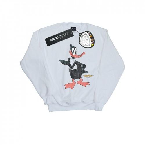 Looney Tunes Mens Daffy Duck Distressed Sweatshirt