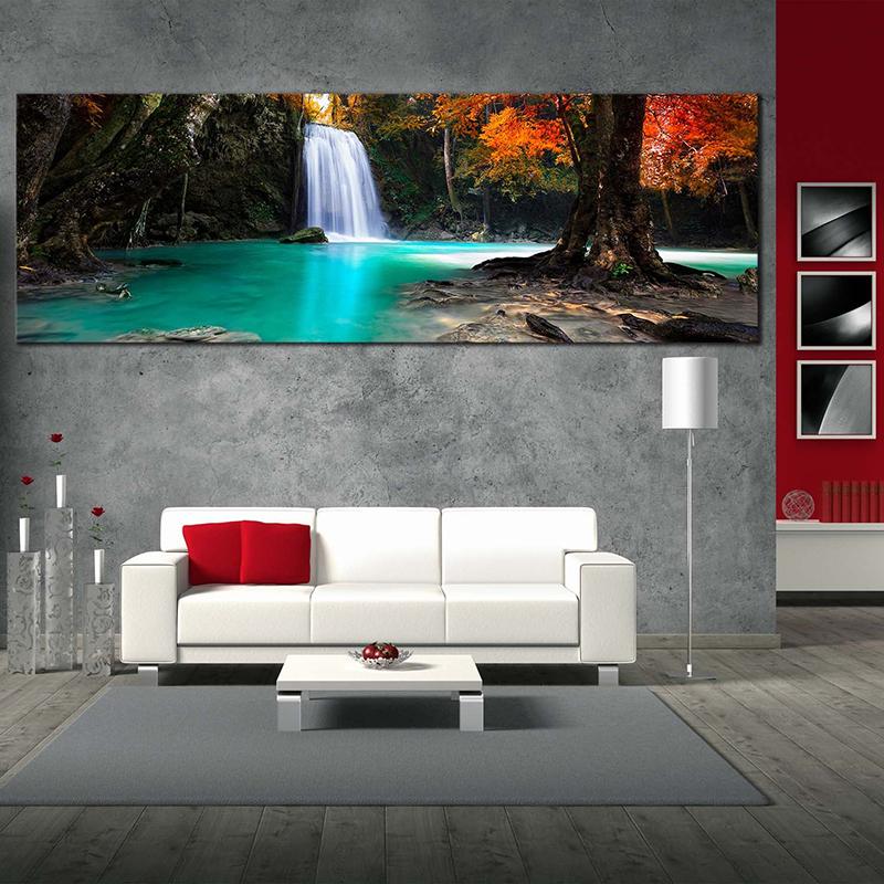 Плакаты с закатом, пляжем, морским пейзажем, современный домашний декор, картины с водопадом, печать на холсте, настенное искусство для гостиной, прикроватные картины