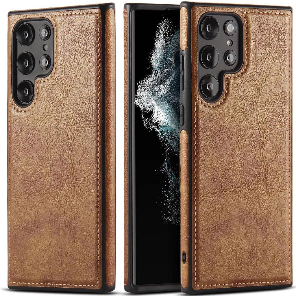 Ретро кожаный чехол для телефона Samsung S26 Ultra - Прочный ударопрочный с большими вырезами Делового стиля Полное покрытие для Samsung S26/S25/S24/S23/S22/Ultra/Plus