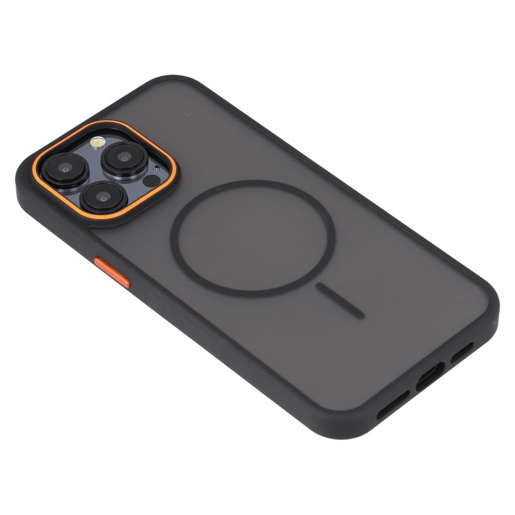 For iPhone 15 Pro Max Magnetic Case Skin Touch TPU+PC Phone Back Cover