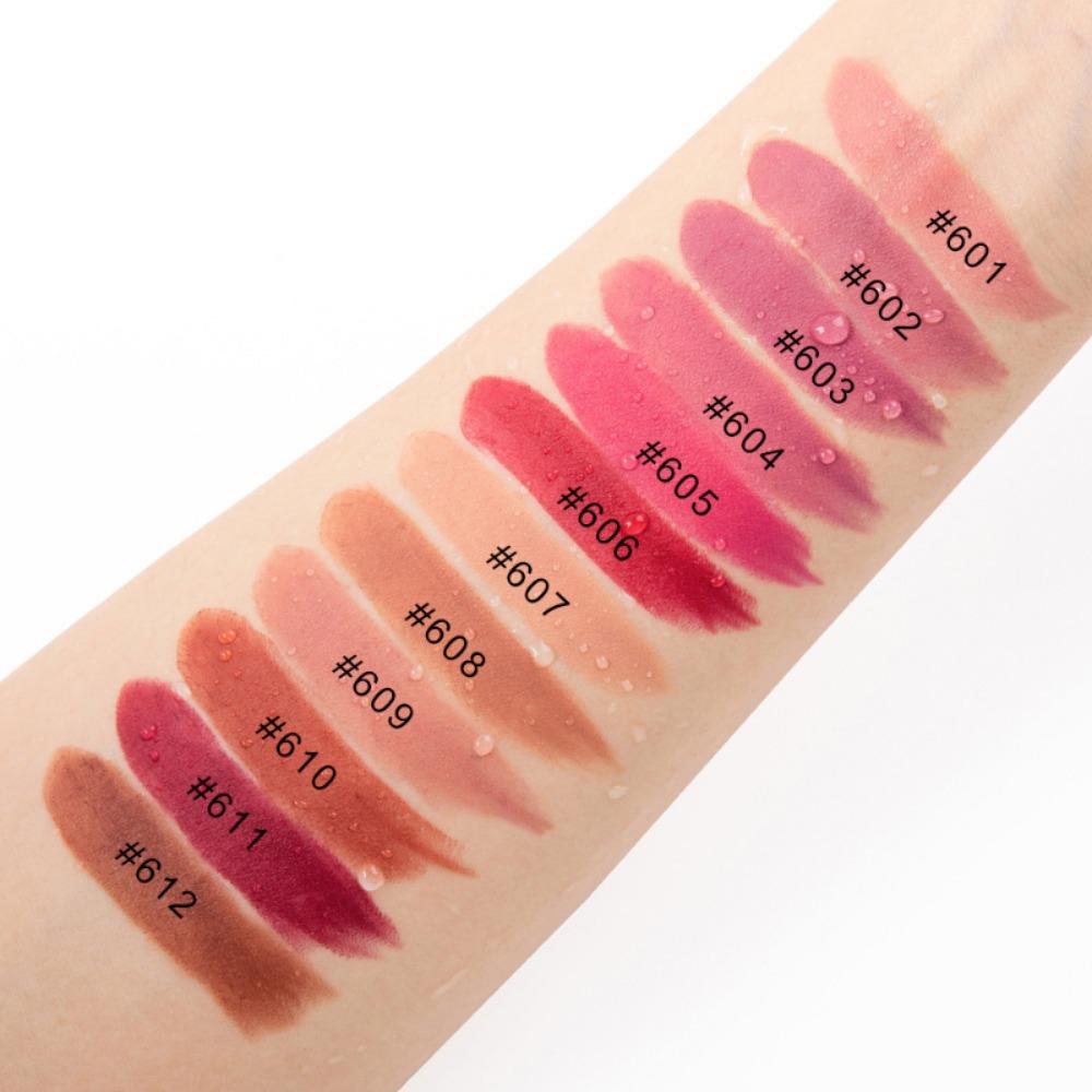 HANDAIYAN Новый продукт 12 цветов Матовый красный кристалл Квадратный тюбик Губная помада телесного цвета Бобовая паста Маленькие кубики льда Маленькая ледяная глазурь для губ Женский
