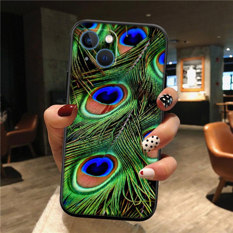IK53 Peacock feather Shell Phone Case for Samsung Galaxy Note 10 20 S23 S24 S25 Ultra FE Plus Edge Lite A02S A35 A07 A17