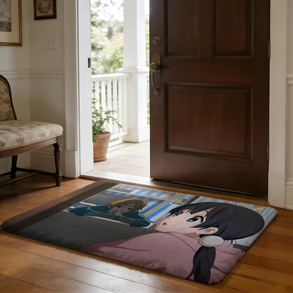 HHoshino Ai Floor Mat Soft Flannel Absorbent Mat Non-Slip Rug Home Bedroom Bathroom