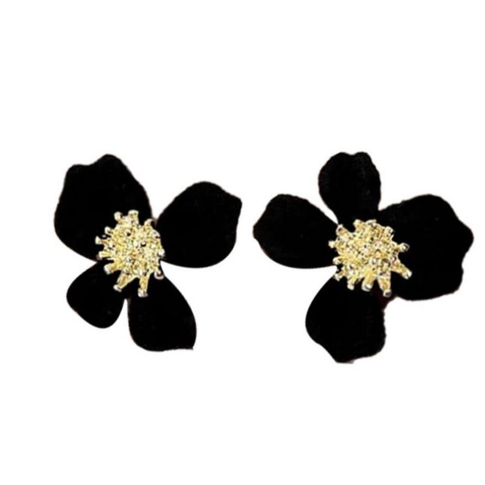Аксессуары Велюровые серьги-гвоздики с флокированием бархатные серьги с цветами Прочные легкие роскошные серьги