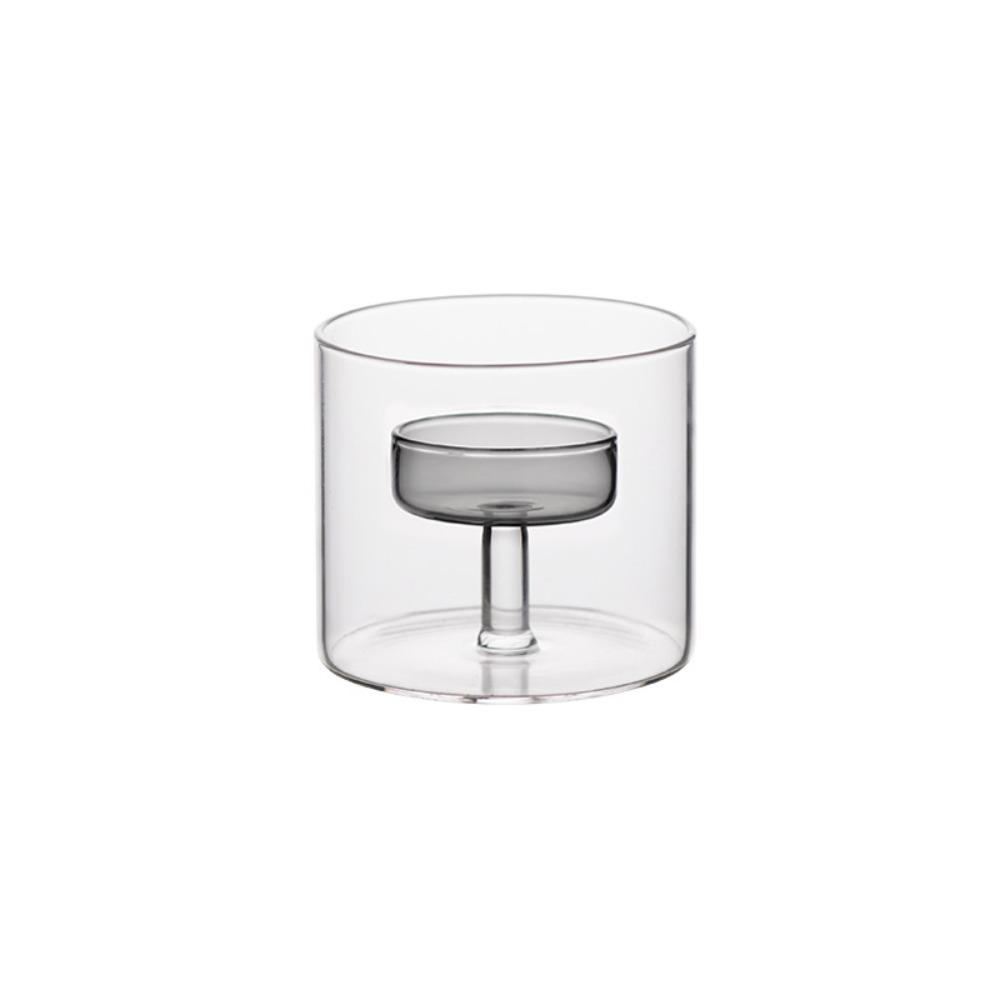 European-style Candlestick Transparent Candle Stand Creative Glass Candle Holder Banquet
