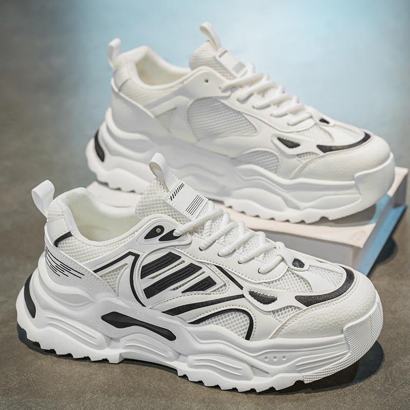 Новая Мода Мужские Четыре Сезона Удобные Ботинки на Толстой Подошве Студенческие Мальчики Девочки Трендовые Дышащие Повседневные Кроссовки для Бега на Мягкой Подошве