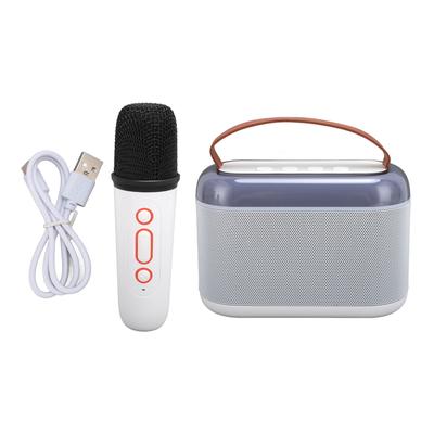Караоке-машина с подсветкой RGB, портативная Bluetooth-колонка с 1 беспроводным микрофоном, поющая машина